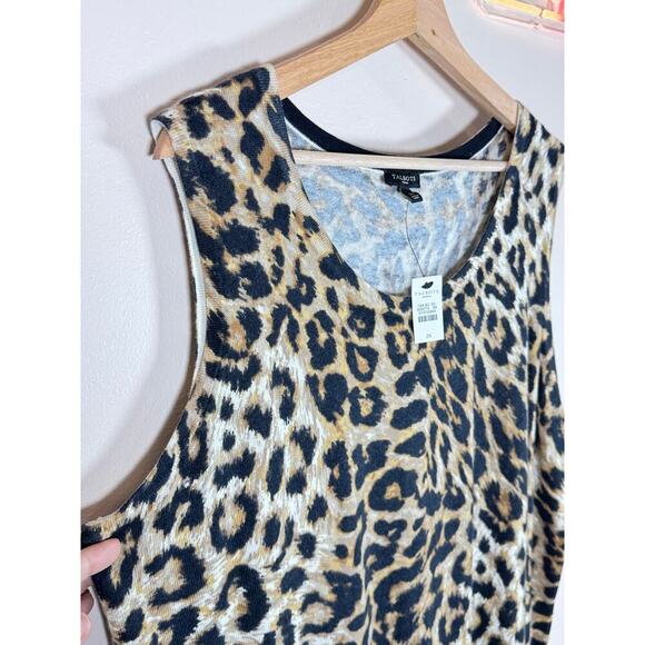 Talbots women’s Sweater Vest Plus Size 2X Cashmere Blend Leopard Preppy Classic - Picture 3 of 6